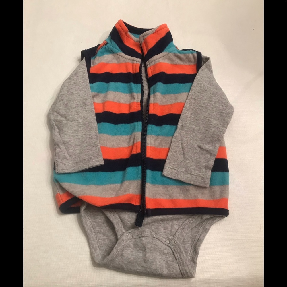 Carter’s 18 month fleece vest and onesie